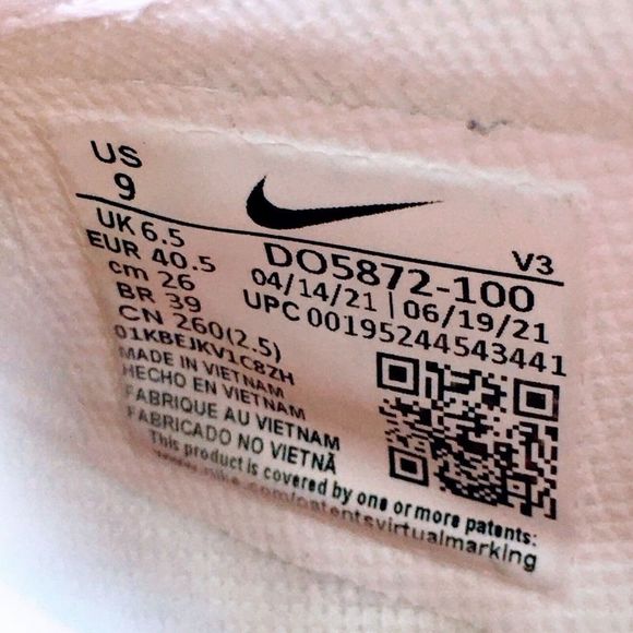 Nike Air Force 1 Shadow Womens Go The Extra Smile Sneaker White Leather Sz 9 - Picture 8 of 9